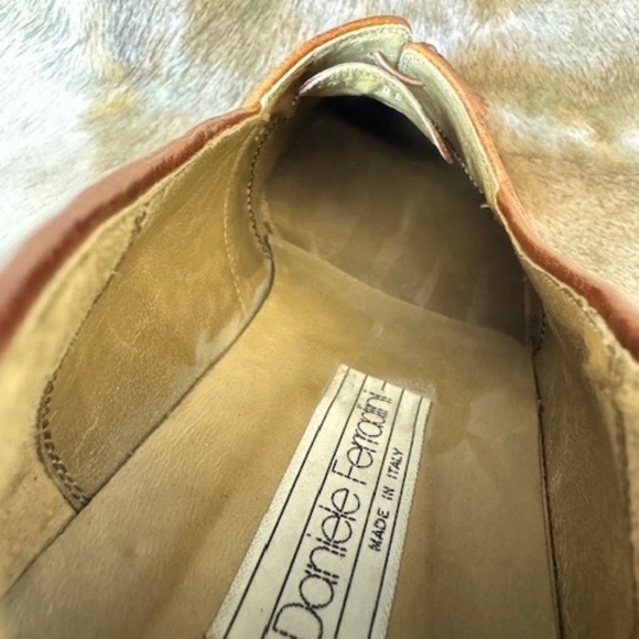 Brown Lizard Leather DANIELE FERRADINI Dress Loafers 11.5 [VINTAGE - NEVER WORN] - Picture 9 of 11